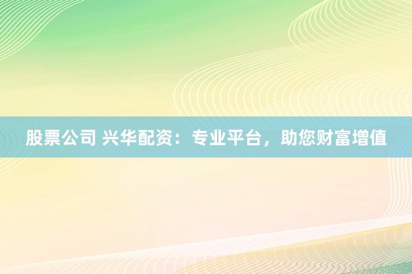 股票公司 兴华配资：专业平台，助您财富增值